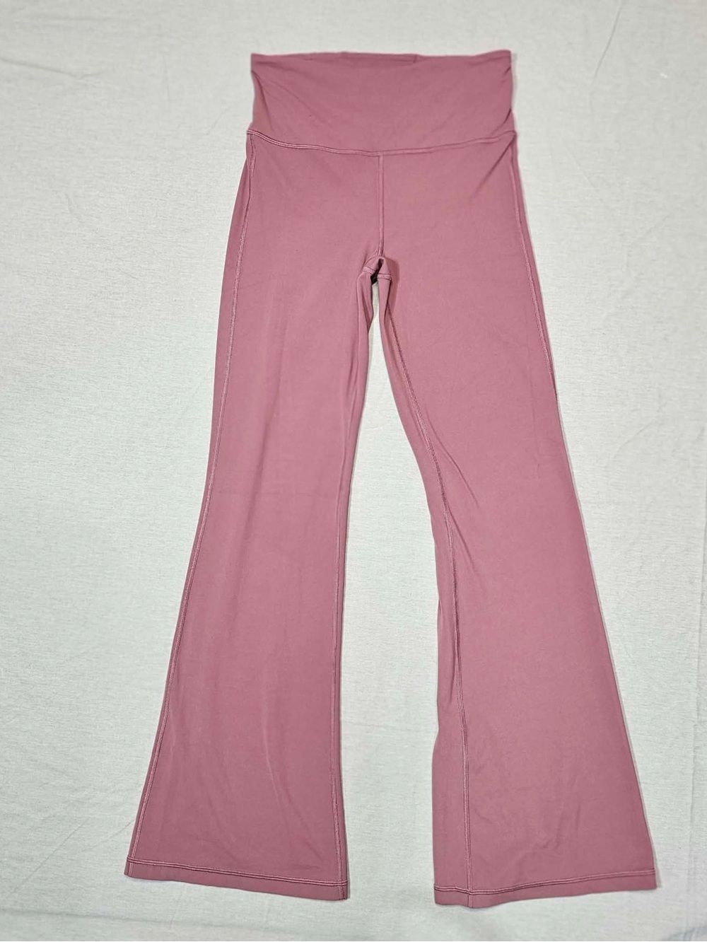 #417 Athleta Elation Flare Pants Size S – Mauve Pink High-Rise Yoga Leggings